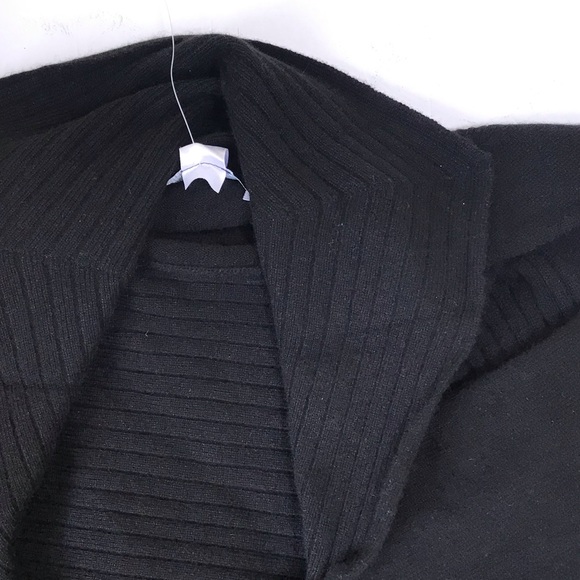Jones New York NEW 100% Cashmere Sweater Cowl Shawl Collar Ribbed Minimalist P L - Picture 4 of 15